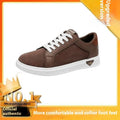 Men's low-top casual sneakers with snake pattern in black, PU upper, round toe, on a neutral background.