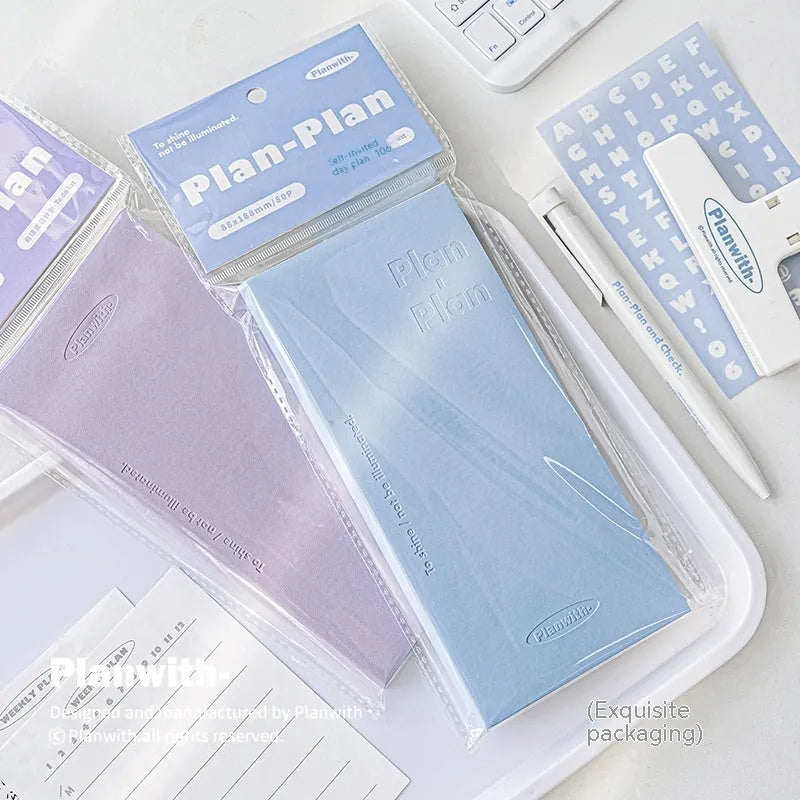 Embossed visual metre book notebook showing cover colours and 80 sheets of 100g white cow paper