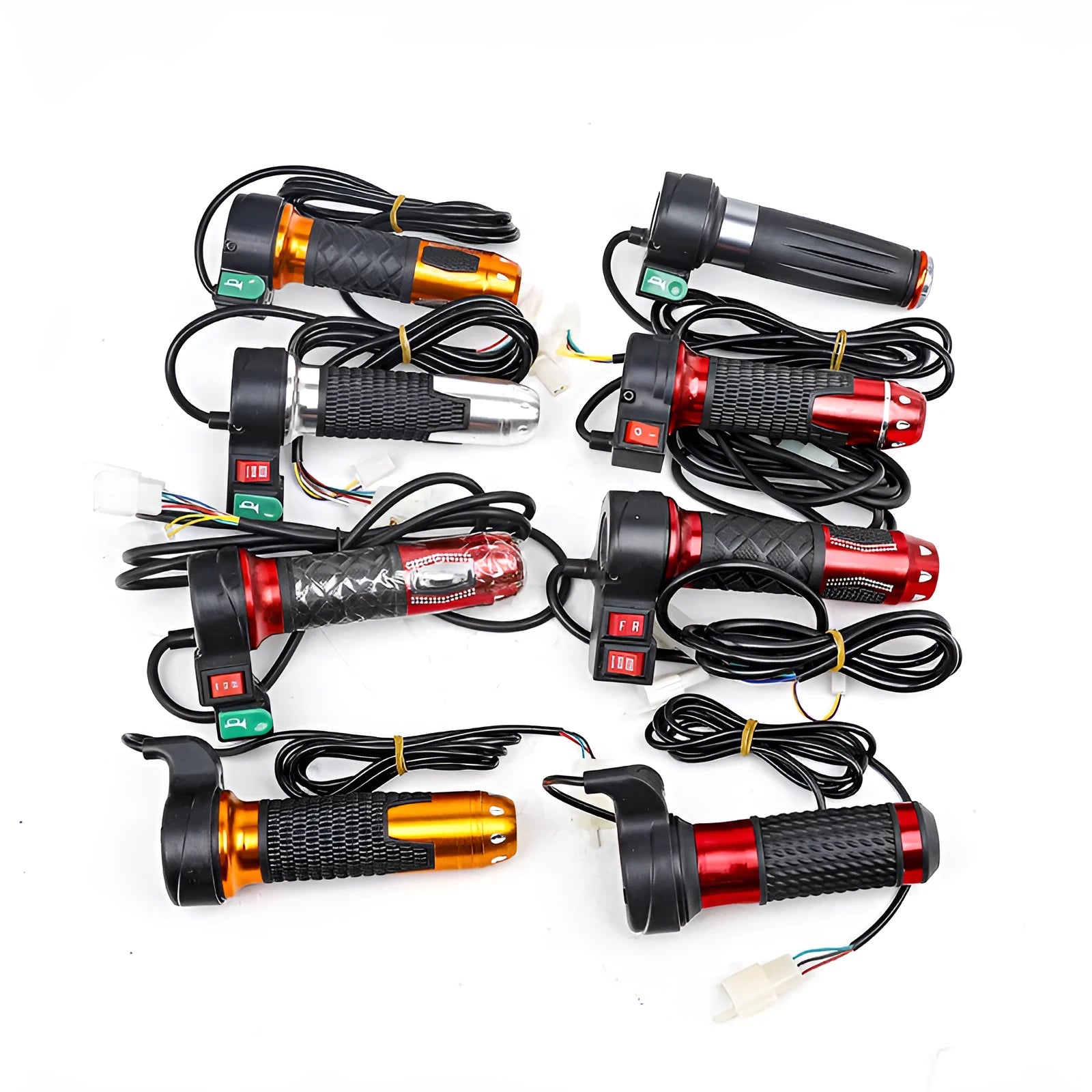 Plastic three-speed rotating accelerator handle for three-wheel electric car modification with 3-wire plug.