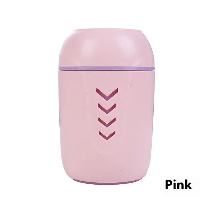 USB air purifier with aromatherapy round shape in blue for desktop car home