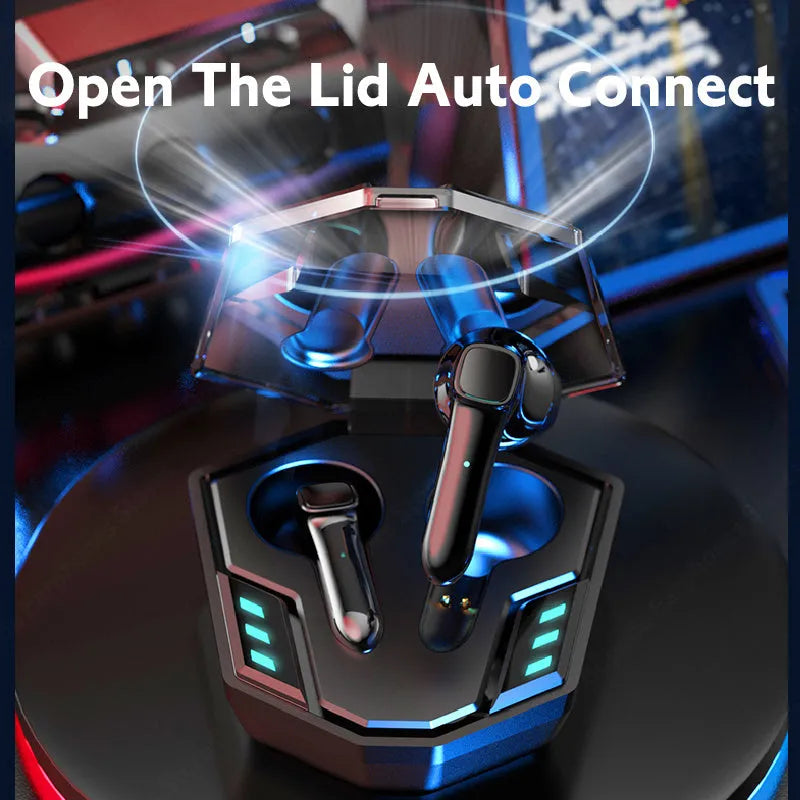 Wireless gaming headset with compact ABS construction in colour shown