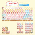 Clip Doll cute character design mechanical keyboard keycap set with multi-colour dye-sublimated print.