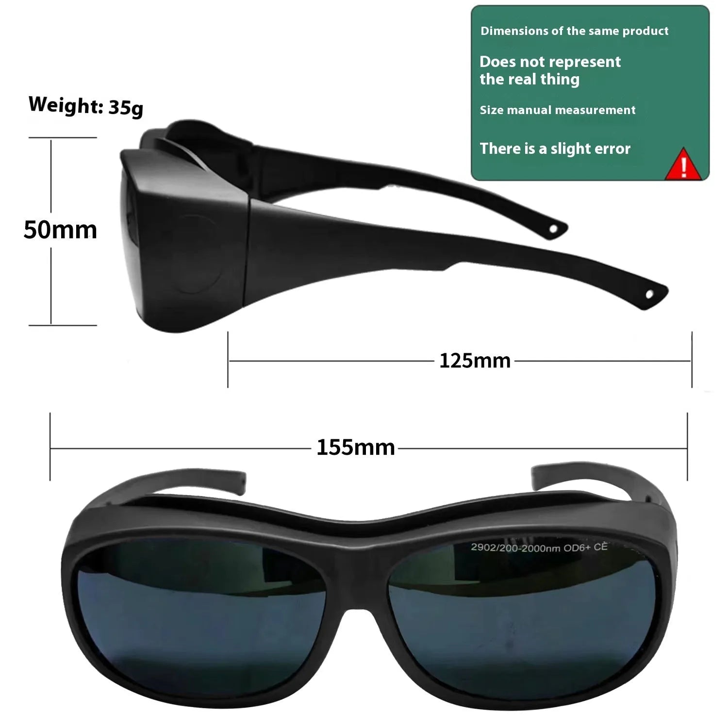 Photon skin rejuvenation and laser welding safety goggles with protective case.