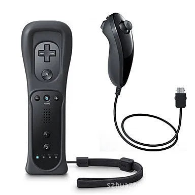 Wii left and right gamepad controllers with rubber sleeve attachment in multiple colour options