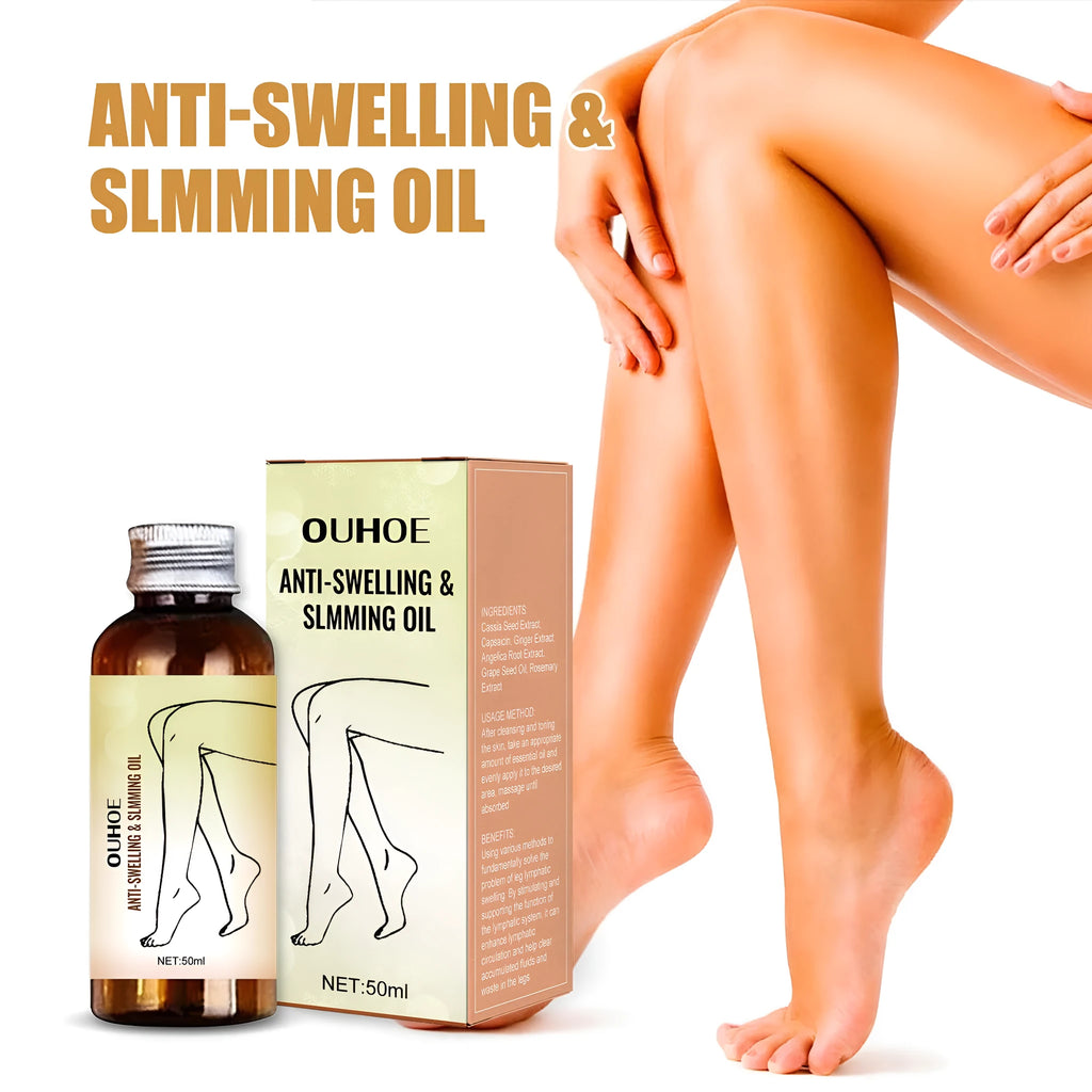 50ml bottle of moisturising body oil with natural plant extracts for skin care and massage