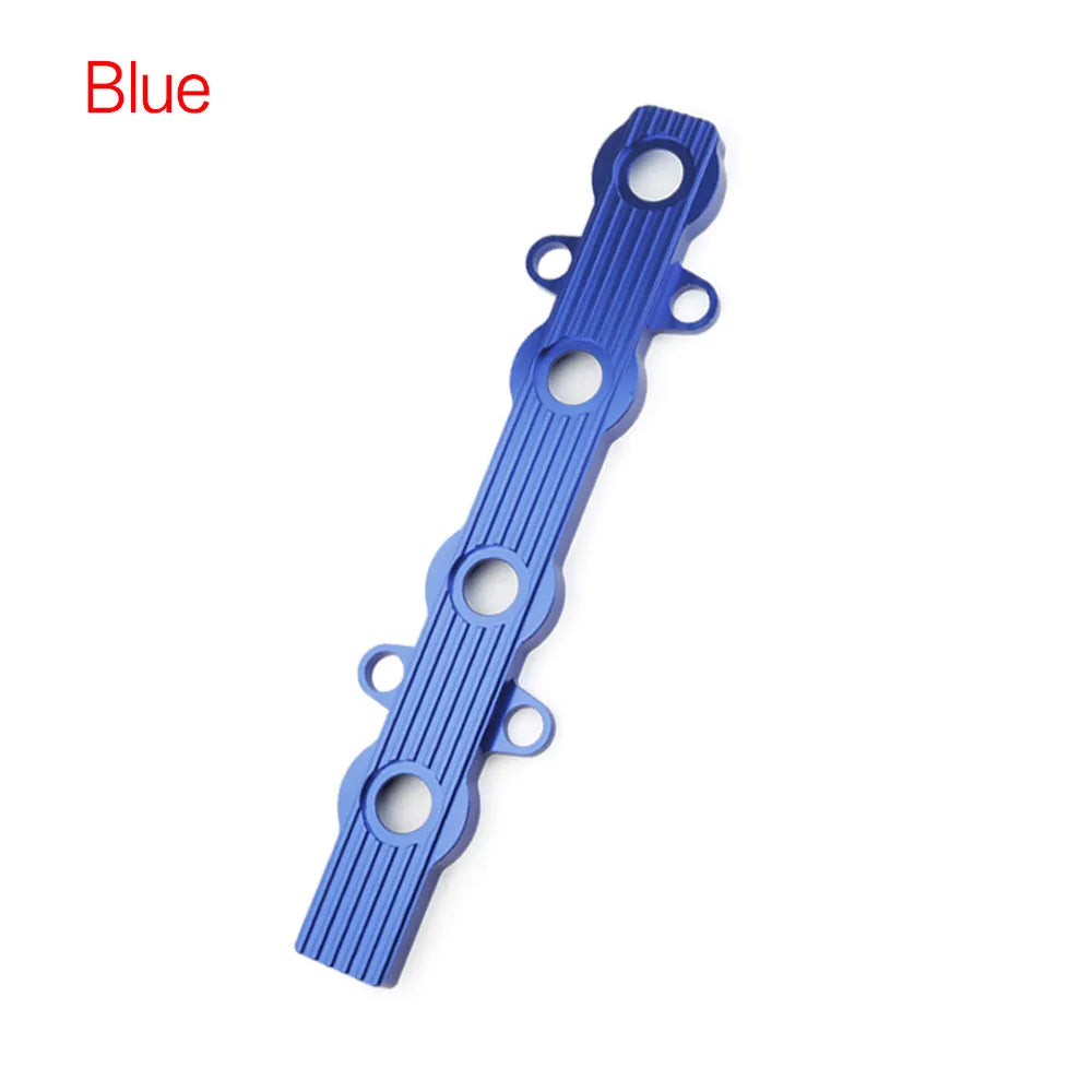Aluminium alloy engine harness hood in blue, red, and silver colour options