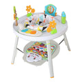 Baby jumping chair with bouncing function, gymnastics rack, and interactive toys in duck or lion design