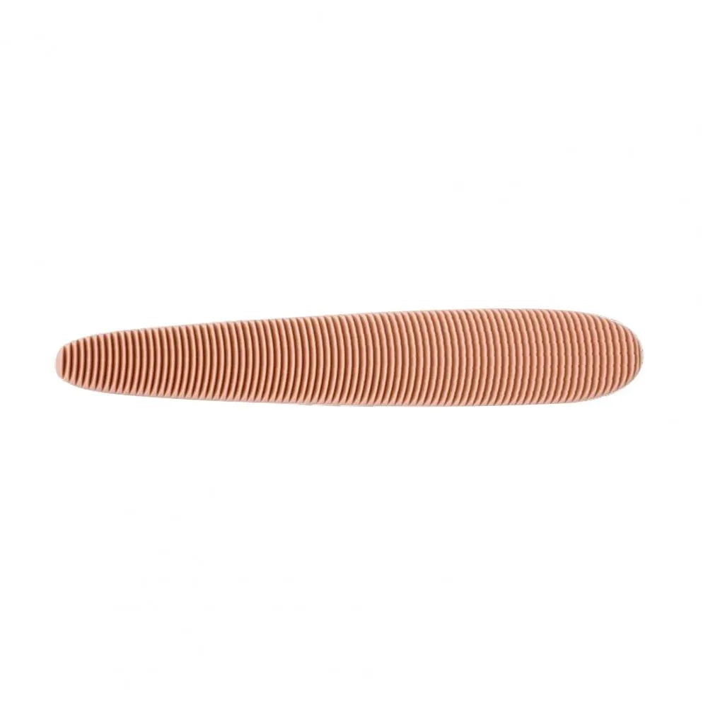 Gray and pink cat comb with tongue-massage design for pet hair removal