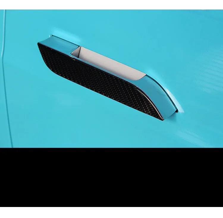 Carbon fibre door handle adhesive stickers for Tesla Model S scratch protection