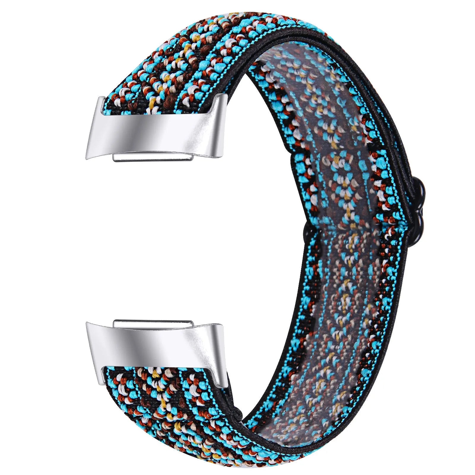 Adjustable printed elastic watch strap for Fitbit Charge 6 in Green Arrow colour, 5.5-8.5 inches fit