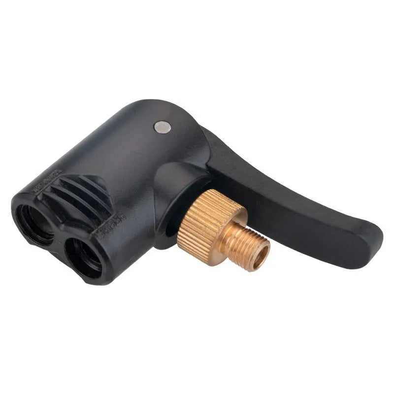 Vehicle air conversion inflatable chuck two-in-one nozzle set with 16 cm hose and two connectors