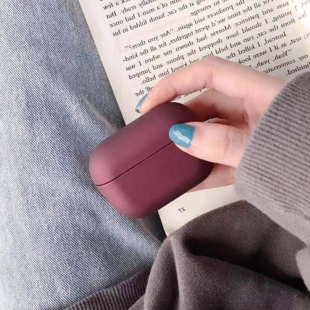 Plastic protective case for AirPods Pro showing multiple colour options