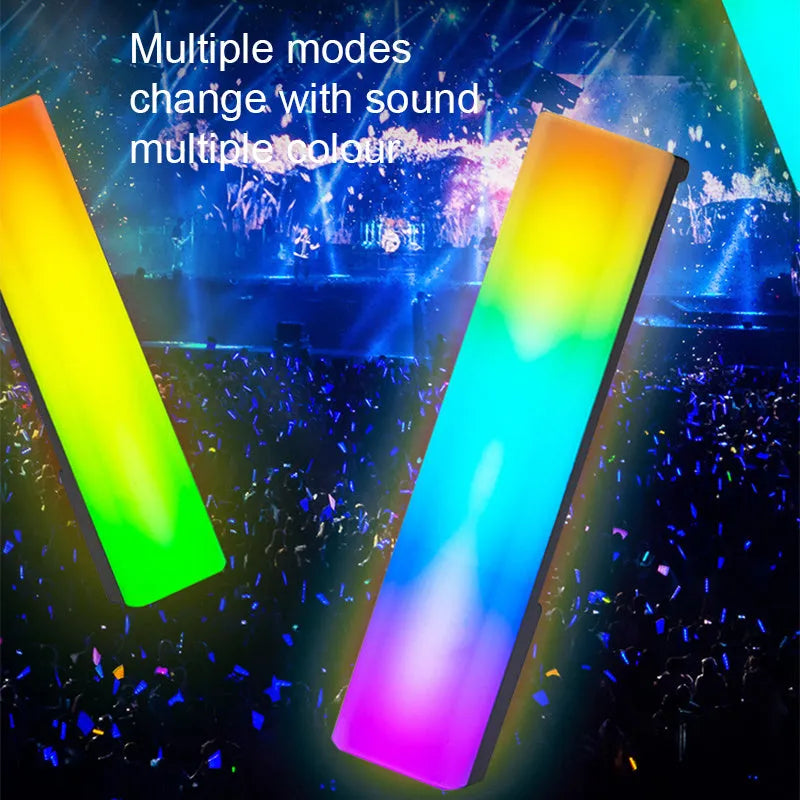 3D RGB music voice-activated rhythm lamp in black or white shell for PC gaming decor