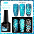 Diamond In The Debris Cat Eye Series UV nail polish gel pots in six glitter colours