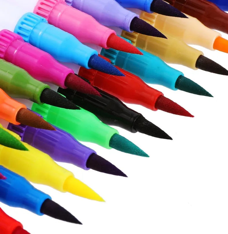 Watercolour pen set with multiple colour options for painting and drawing