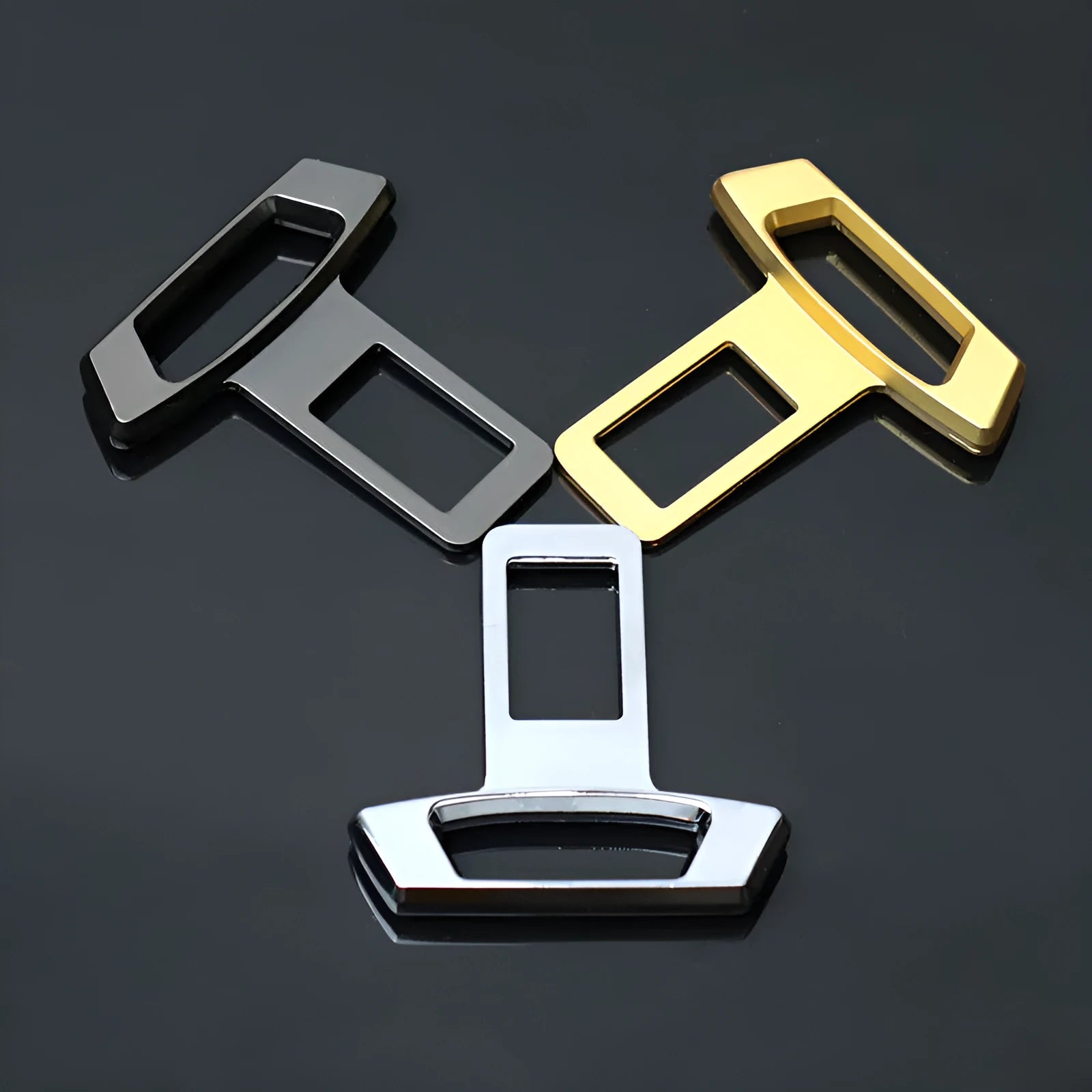 Car silencer insert in matte black, gold and silver metal finishes for automotive sound reduction
