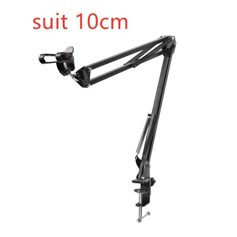 Support phone tablet stand in black on a desk, holding a smartphone for hands-free viewing