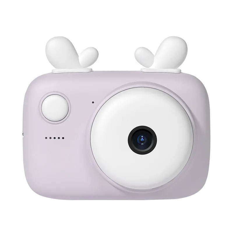A2 kids digital camera in macaron colours with dual lenses, 2.4-inch screen, and included lanyard.