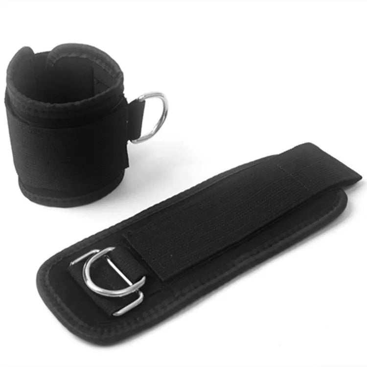 Black taekwondo leg training pull rope set for explosive kicking power development