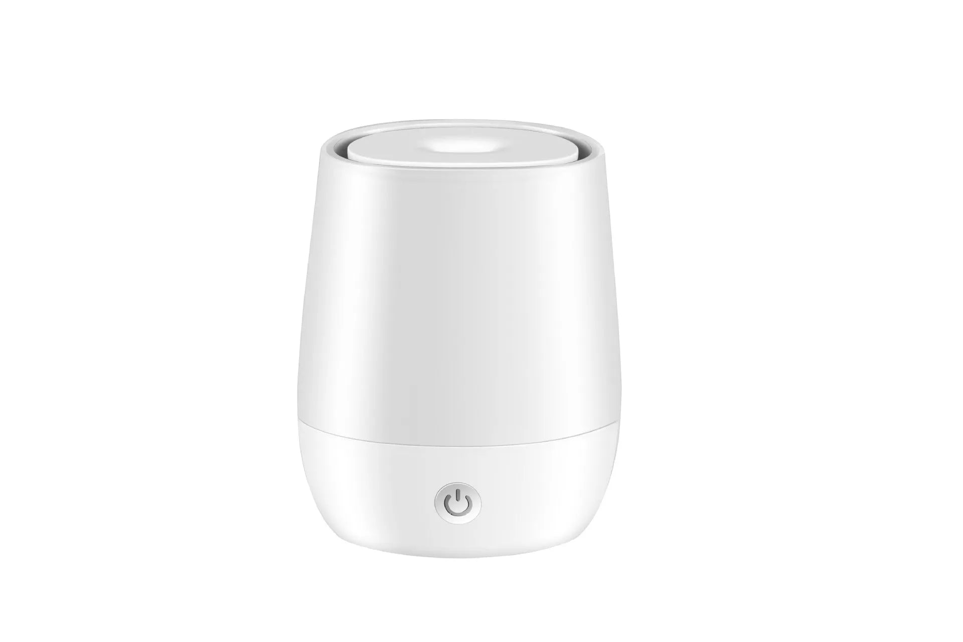 White USB aromatherapy diffuser with flame effect and mist output