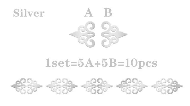 Set of 10 acrylic mirror wall stickers in plaid pattern for living room decor, available in multiple colours