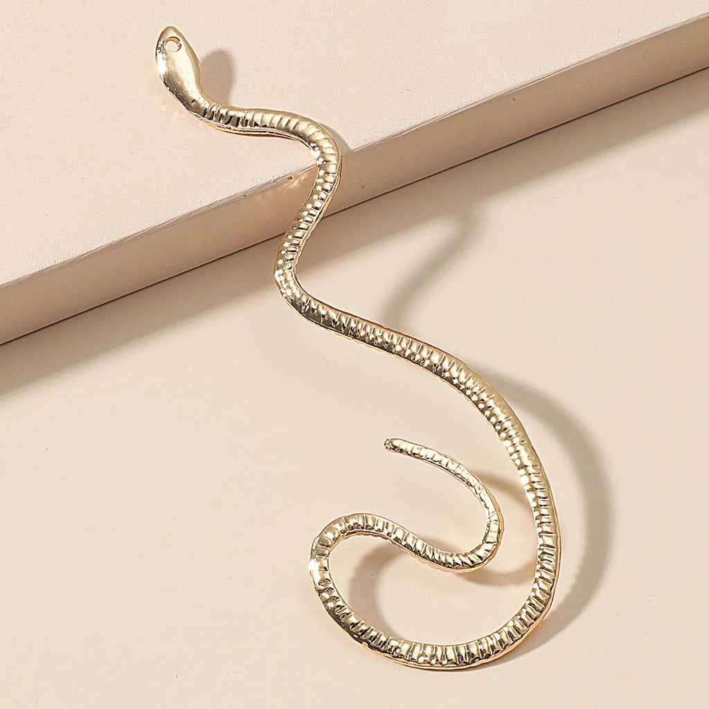 Non-hole ear clip vintage snake-shaped ear cuff with cubic zirconia for women left ear only