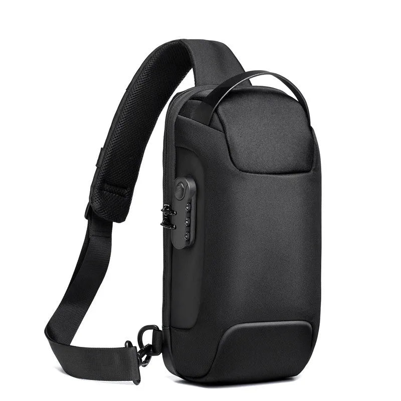 Men's waterproof Oxford cloth anti-theft crossbody messenger bag with laptop compartment