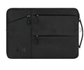 Shockproof portable laptop case in black nylon with zipper closure and interior pockets, fits 15.6 inch laptop