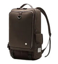 Modern men's Oxford cloth backpack in seven colour options showing 30x16x46cm dimensions