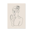 Boho canvas abstract lines frameless wall art with animal subject, spray painting, available in multiple sizes