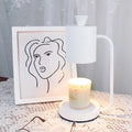 European style white aromatherapy wax melting lamp with dimmer switch and 1.5 metre cord