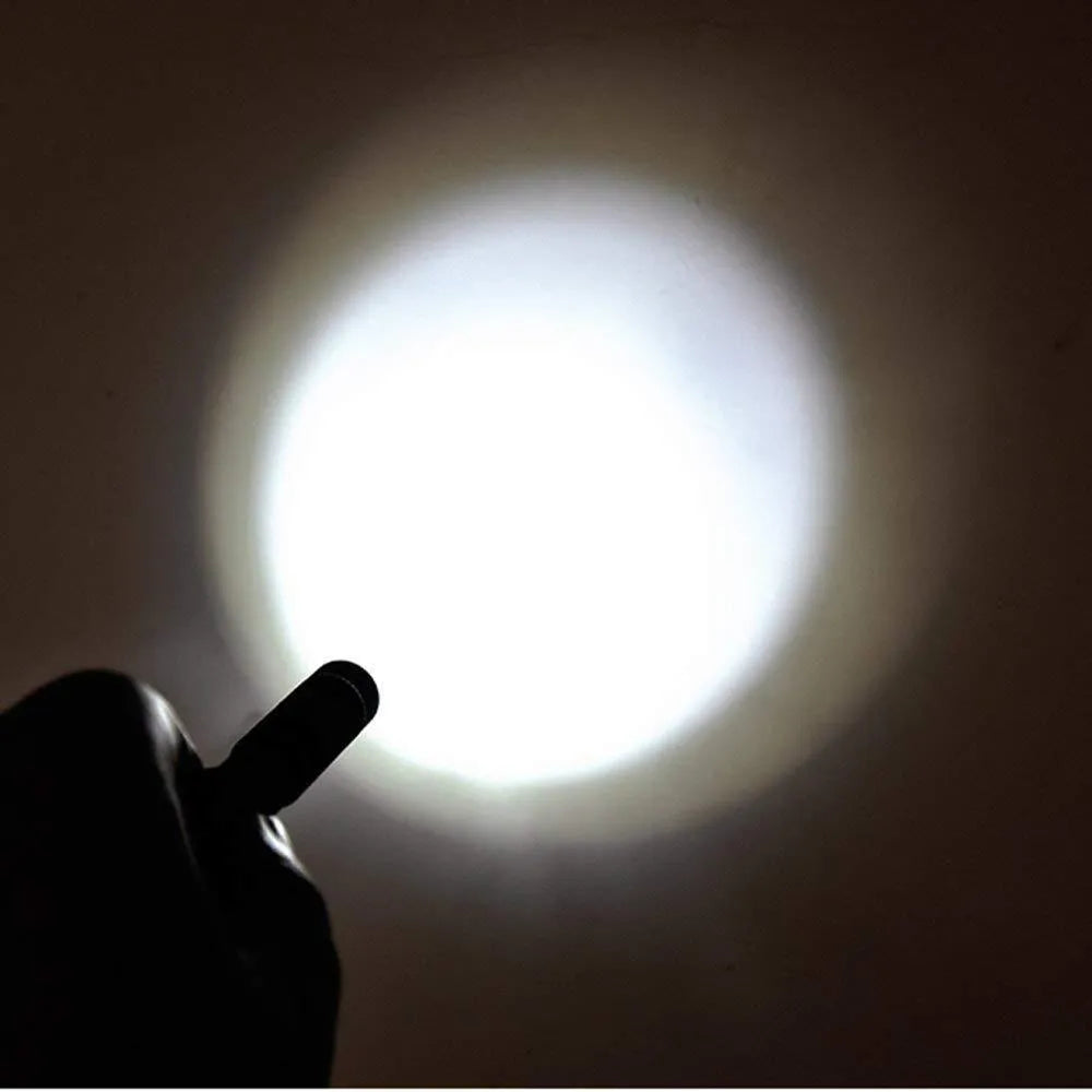 Aluminium alloy waterproof pencil-type flashlight, 13CM long, 1W LED, rechargeable battery
