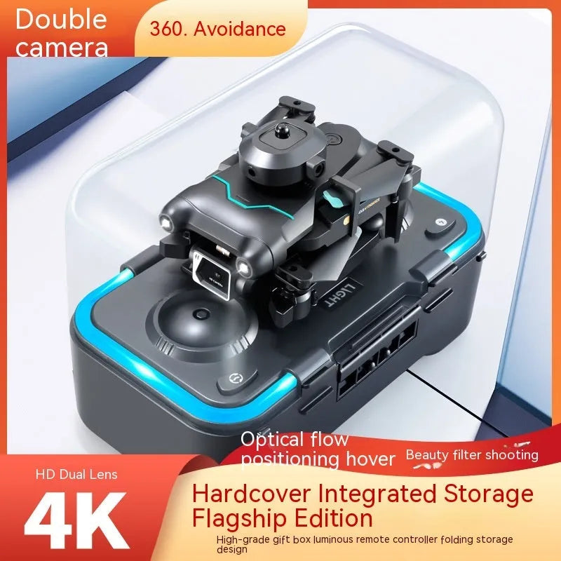 Fully obstacle avoidance four-axis drone with optical flow hover and dual camera for aerial photography