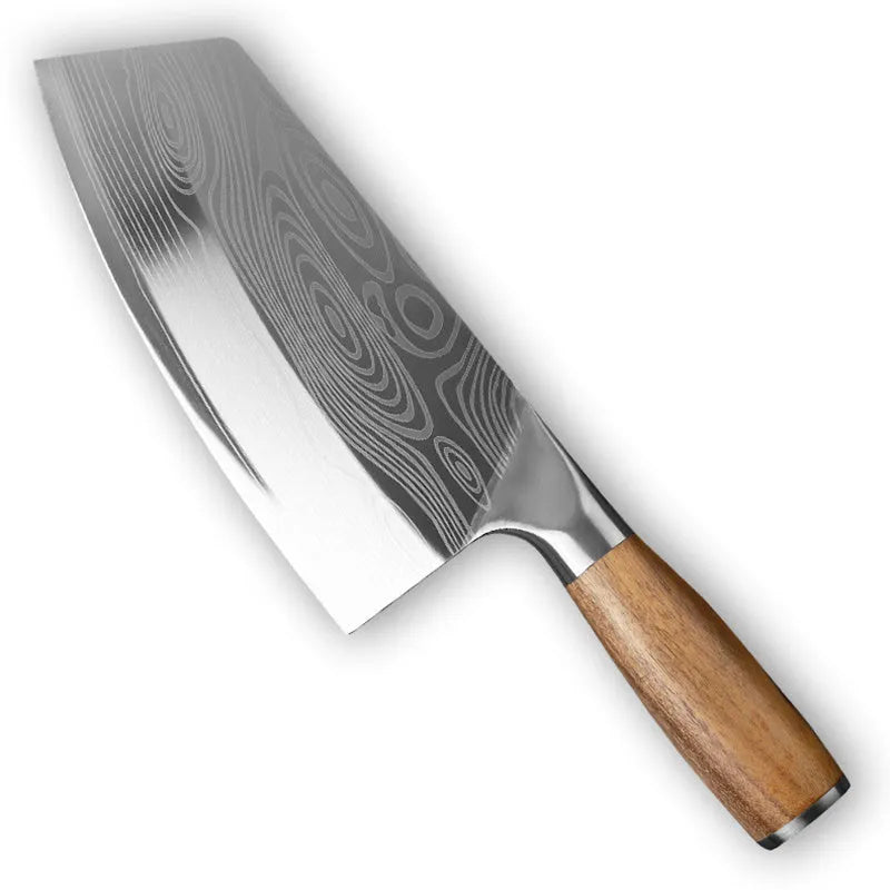 Stainless steel kitchen knife with 320mm blade length and 40cr13 steel construction