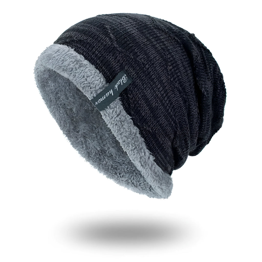 Diagonal hook knitted acrylic hat with adjustable circumference 44 to 60 cm in multiple colour options