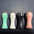 Portable volcanic stone oil control roller in black, green, pink or white for facial skincare