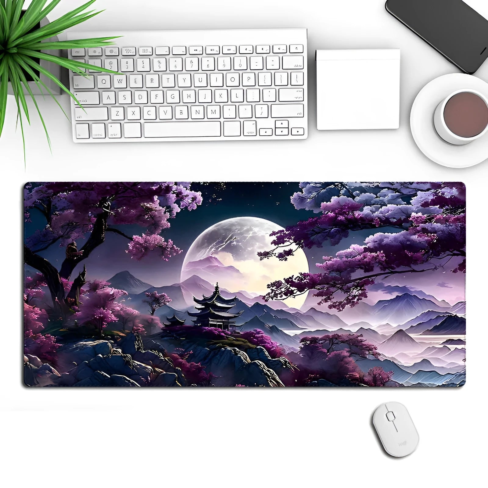 400mm by 900mm gaming mouse pad with precision lock edge and non-slip rubber base