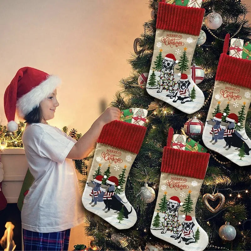 Cloth Christmas tree pendant measuring 46cm by 28cm in Pastoral and American styles