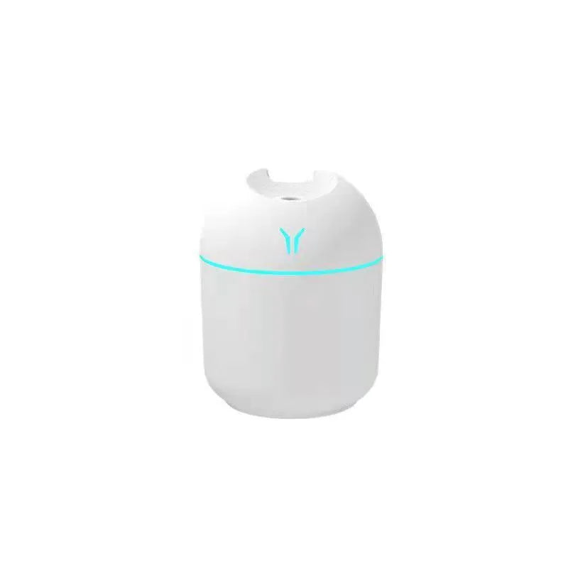 Home mini aromatherapy atomizer in ivory white, compact USB humidifier for desktop or car use