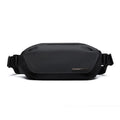 Black men's Oxford cloth messenger bag with one-shoulder riding design