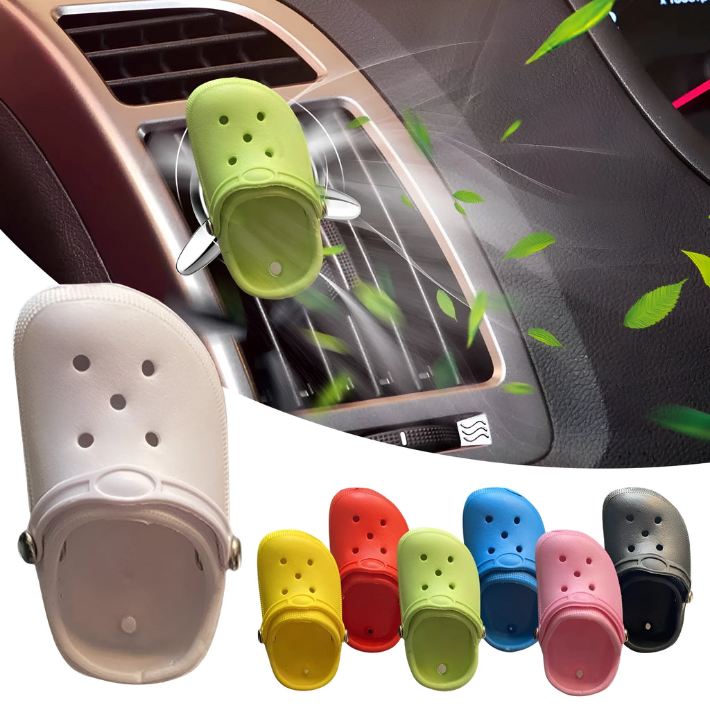 Car air conditioner outlet plastic aromatherapy diffuser in mini hole shoe style, black colour, clipped on vent