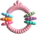 Blue TPR molar stick shaped dog chew toy for small dogs on a white background.