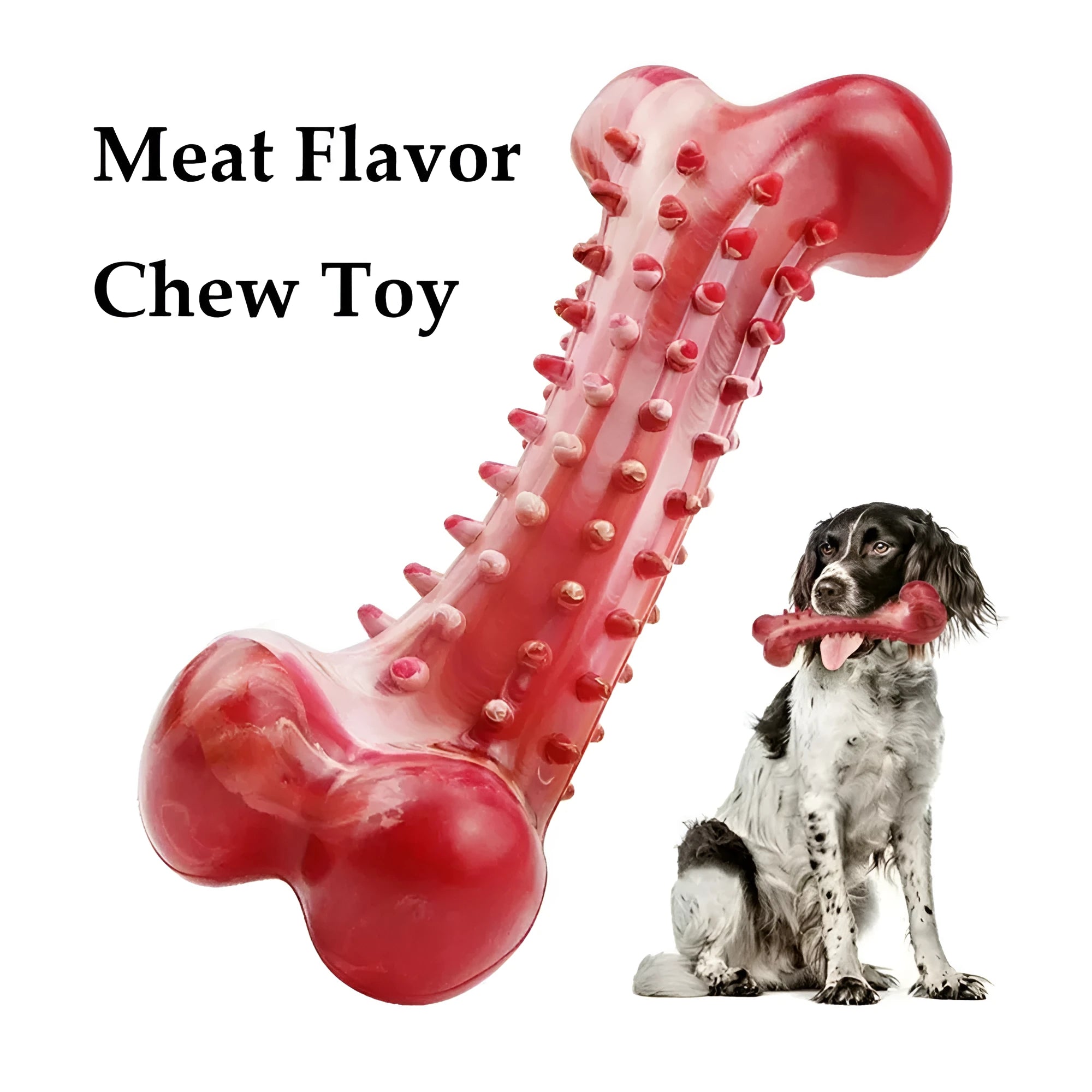 Natural rubber chew toy in red for aggressive dogs - durable construction for heavy chewing