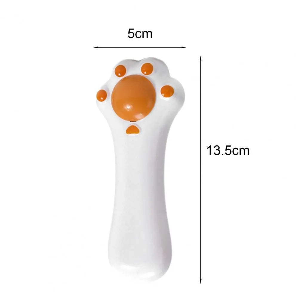 Blue cartoon-design cat grooming comb and dental toy with catnip cartridge measuring 13.5cm long