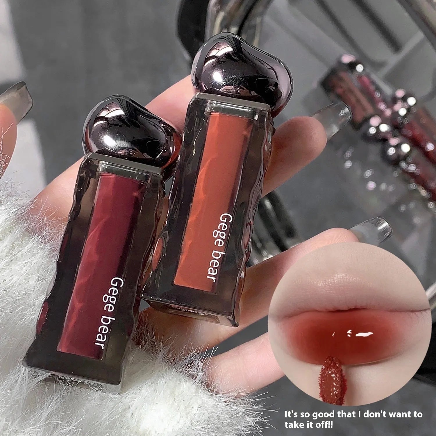Glacier Lava Lip Lacquer mirror lip gloss in seven colour numbers 01 to 07
