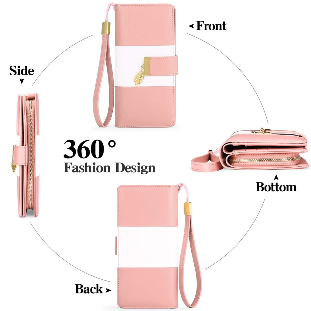 Anti-theft PU leather clutch handbag with lock opening in midnight black colour