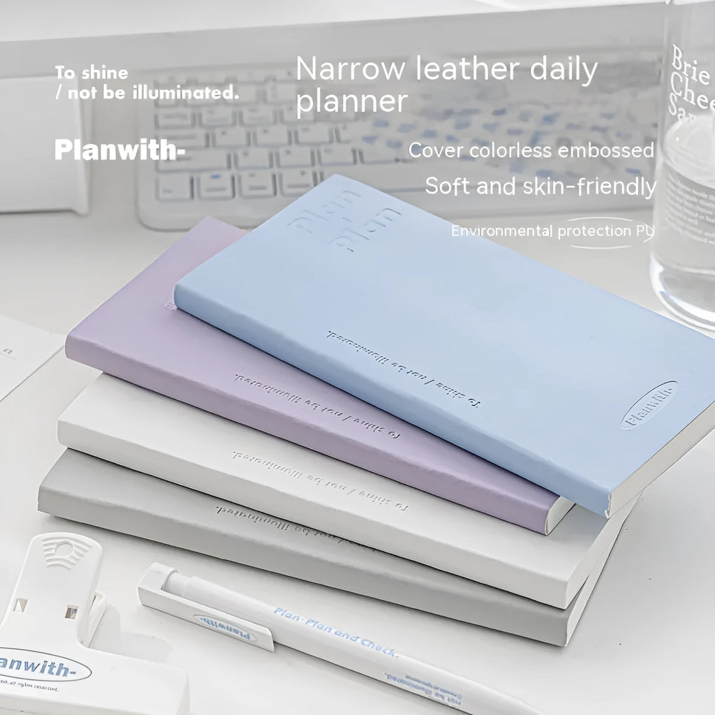 Embossed visual metre book notebook showing cover colours and 80 sheets of 100g white cow paper