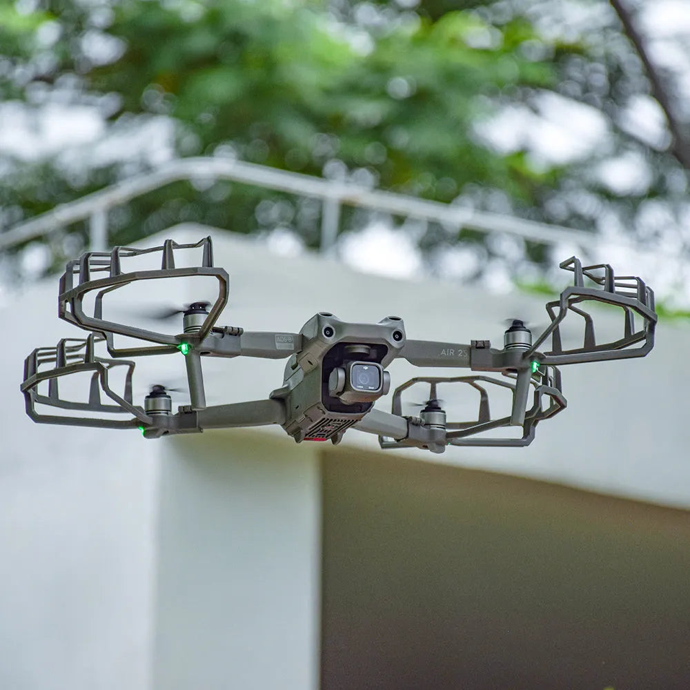 Grey ABS propeller protection ring for DJI Mavic Air 2 and Air 2S drones with 10.5cm radius.