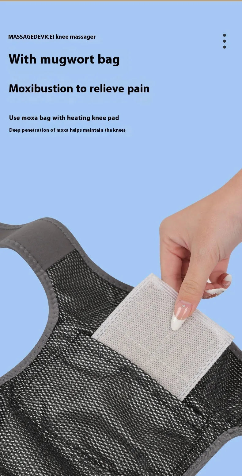 Grey cloth hand massager with Type-C charging port for wrist, ankle, knee, and neck physiotherapy