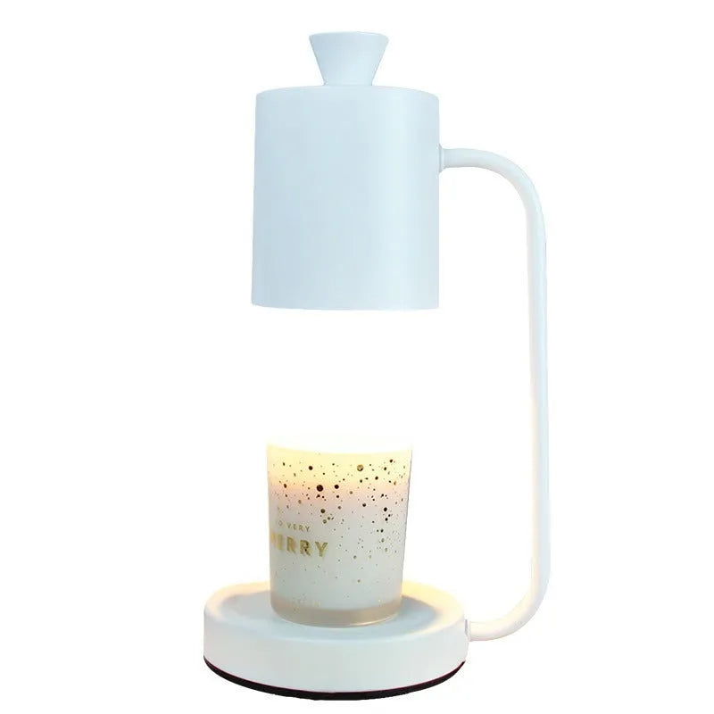 European style white aromatherapy wax melting lamp with dimmer switch and 1.5 metre cord